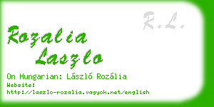 rozalia laszlo business card